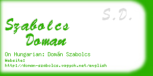 szabolcs doman business card